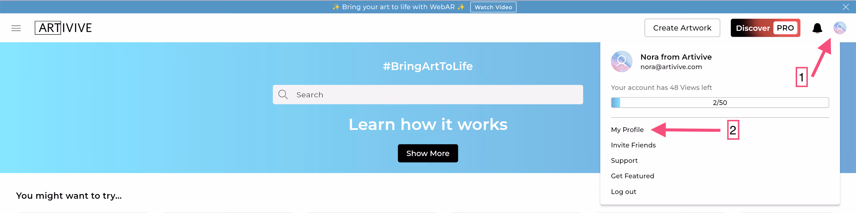 Log in to Bridge and open your profile